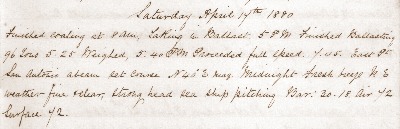 17 April 1880 journal entry